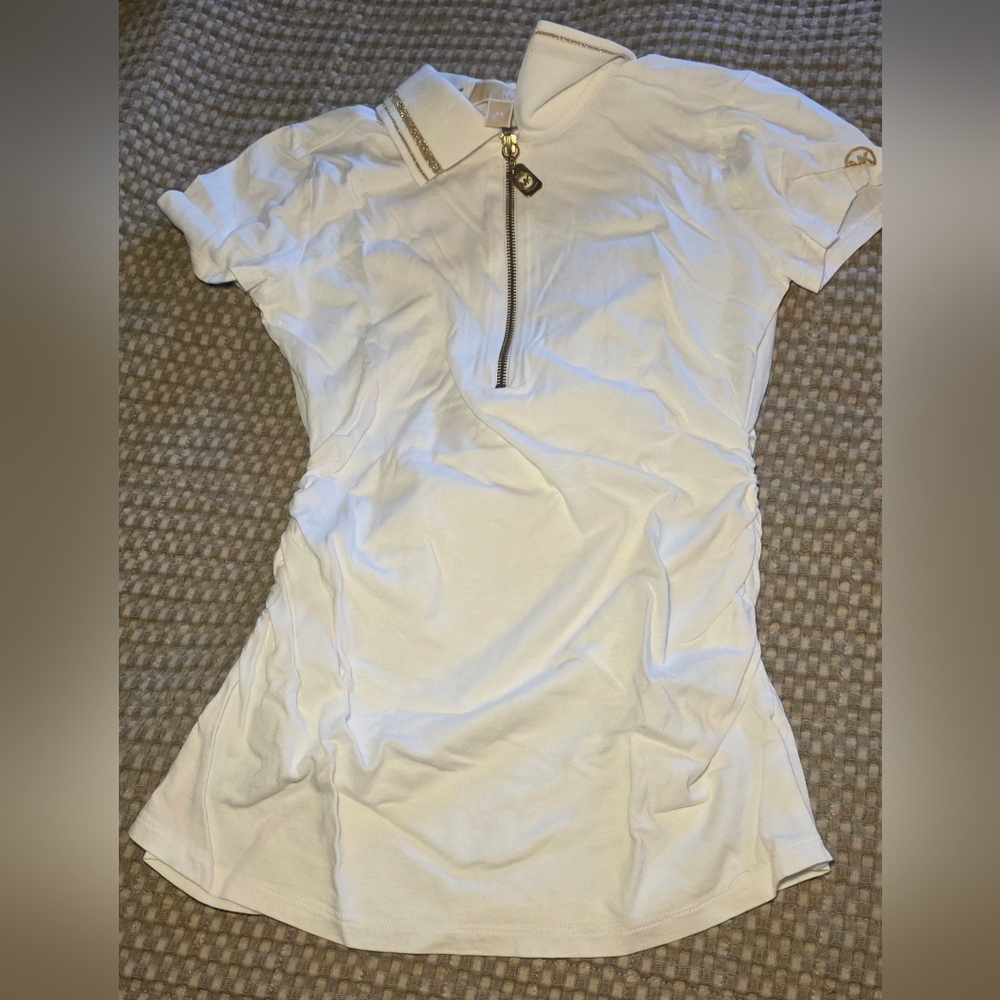 Michael Kors Cream Short Sleeve Polo Minindress